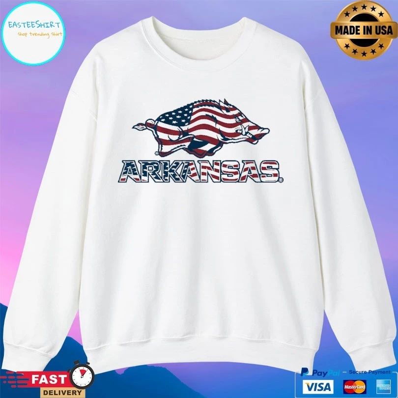 Arkansas Razorbacks Patriotic Marks Logo Stack T-shirts
