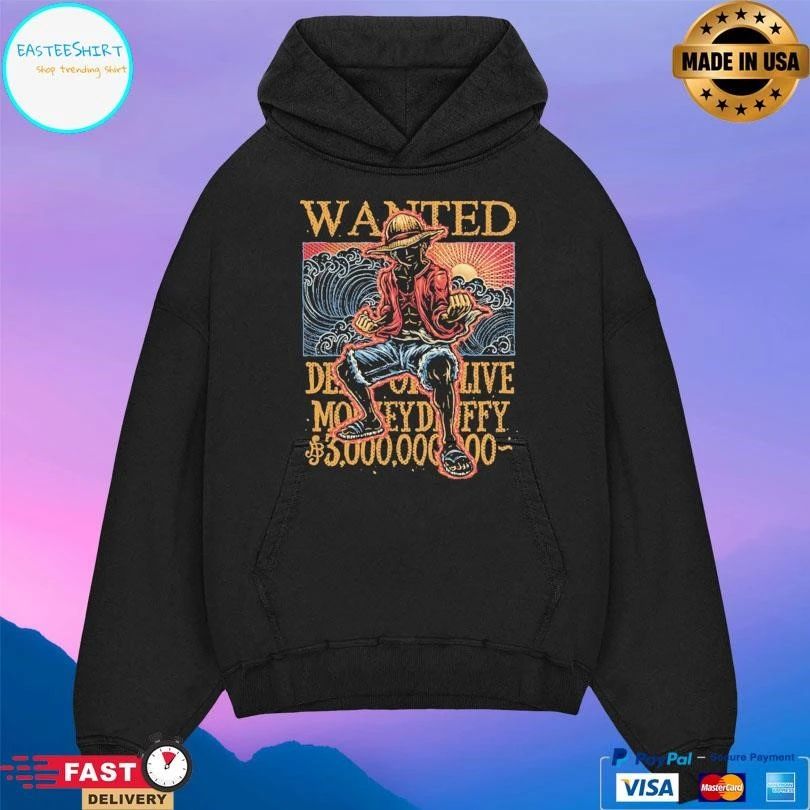 Luffy Wanted In The High Seas T-shirts
