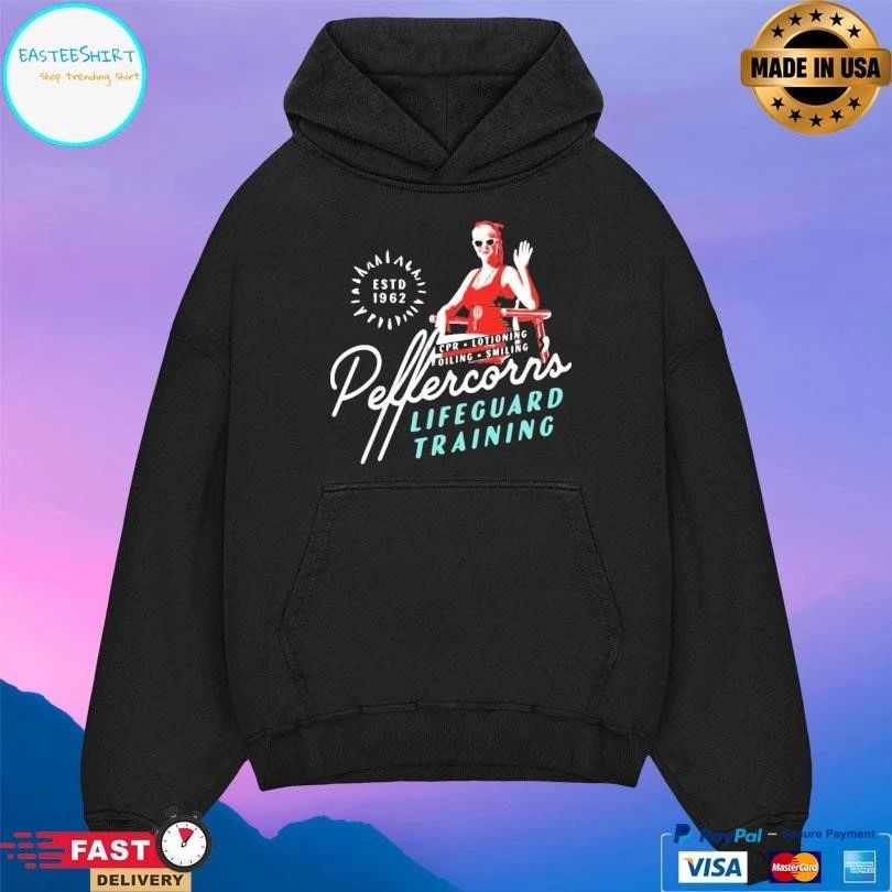 Peffercorn’s Lifeguard Training Cpr Lotioning Oiling Smiling Estd 1962 T-shirts