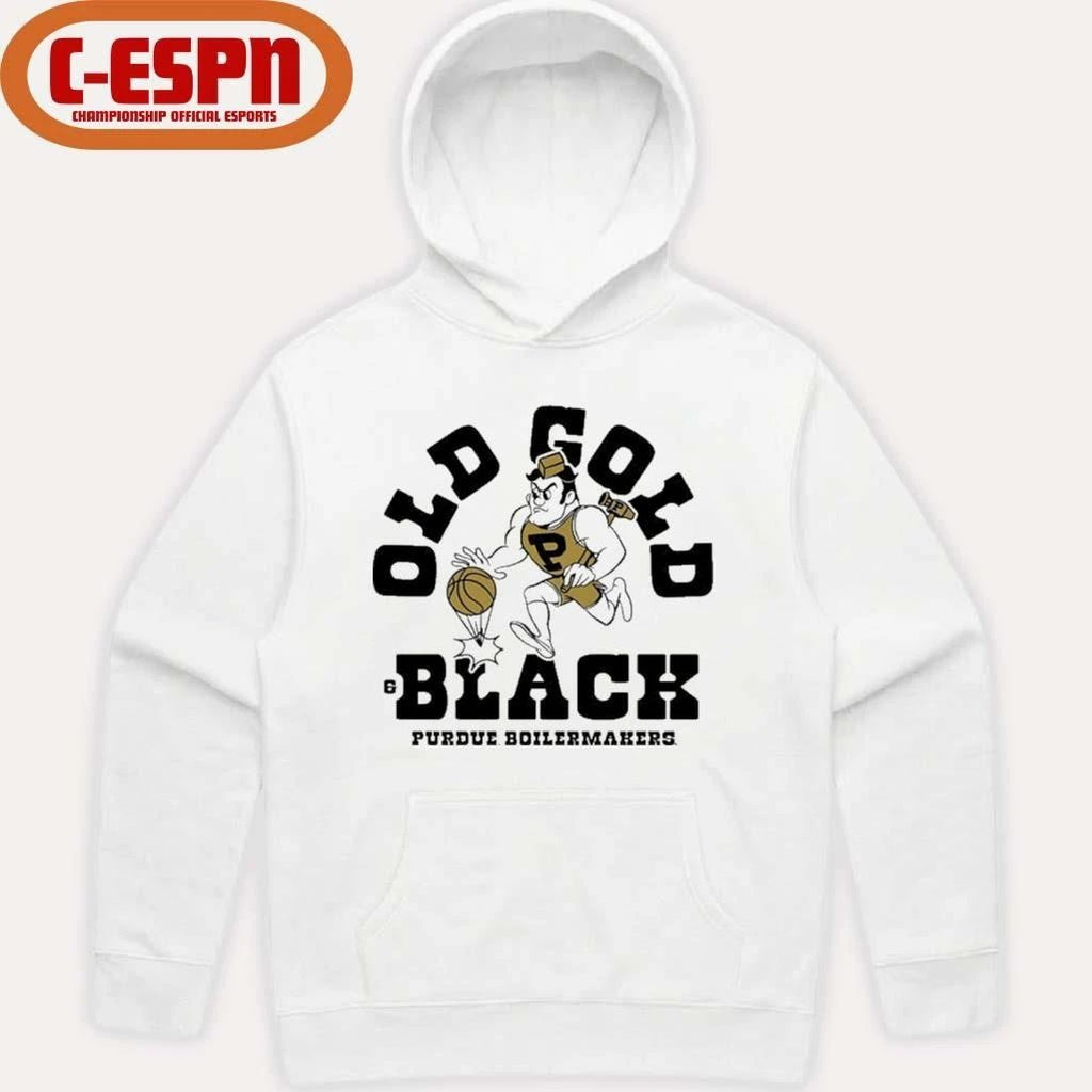 Purdue Boilermakers Basketball Old Gold and Black mascot shirt