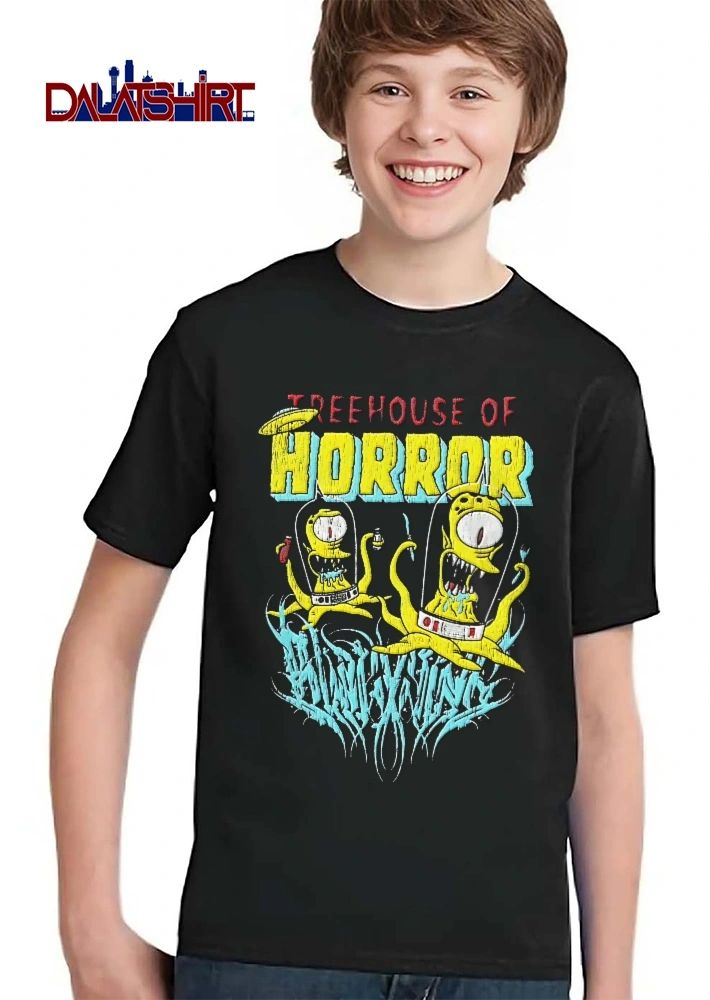 Treehouse Of Horror Kang And Kodos Aliens Tentacles Distressed Cartoon shirt