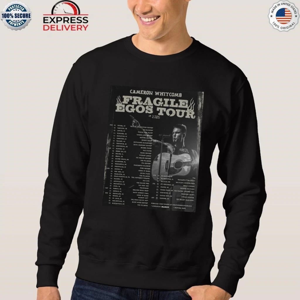 Cameron Whitcomb Fragile Egos Tour 2026 Schedule Tour Dates Announced Shirt
