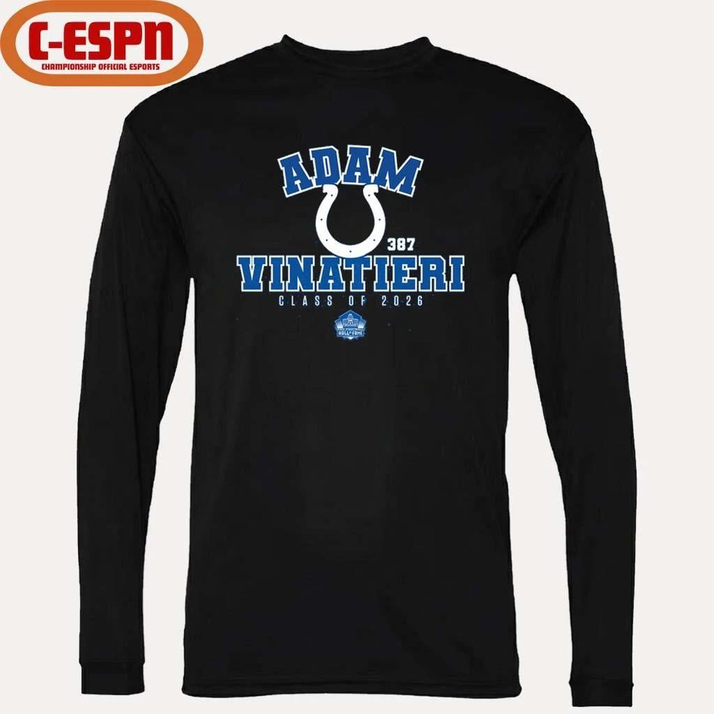 Adam Vinatieri Colts Class of 2026 Hall Of Fame Enshrinee T-Shirt