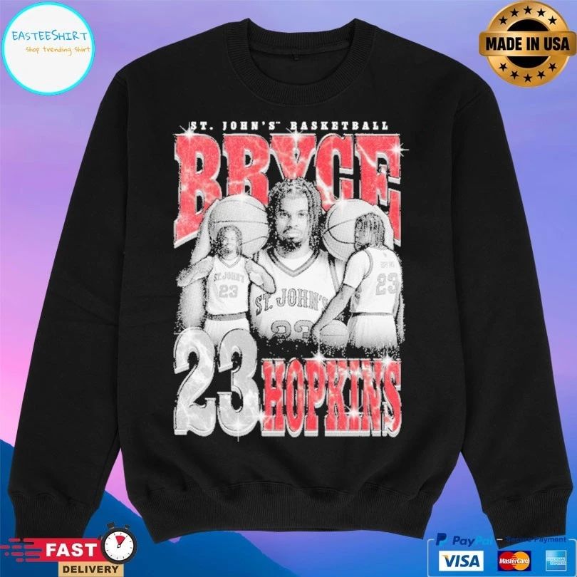 St John’s Basketball Bryce Hopkins 23 Retro 90s T-shirts