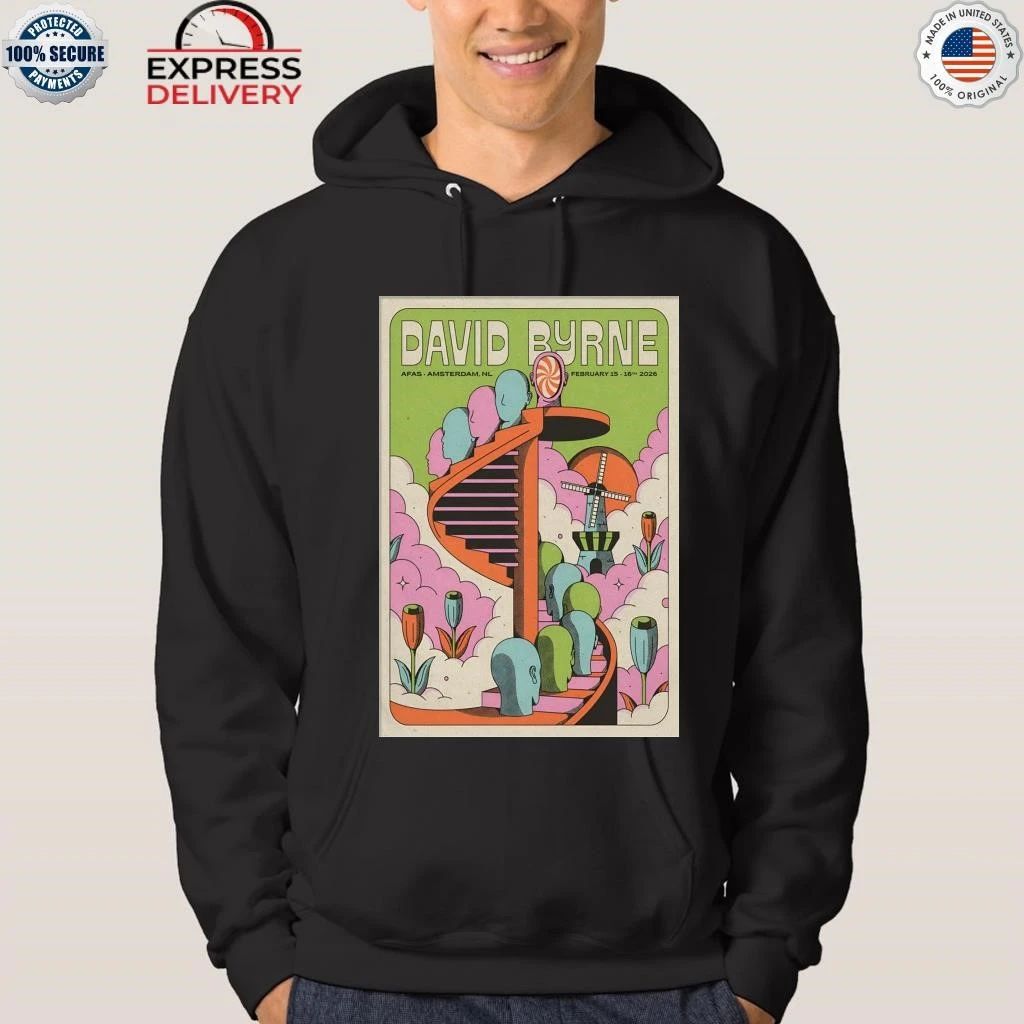 David Byrne In Amsterdam NL On Feb 15-16 2026 Shirt