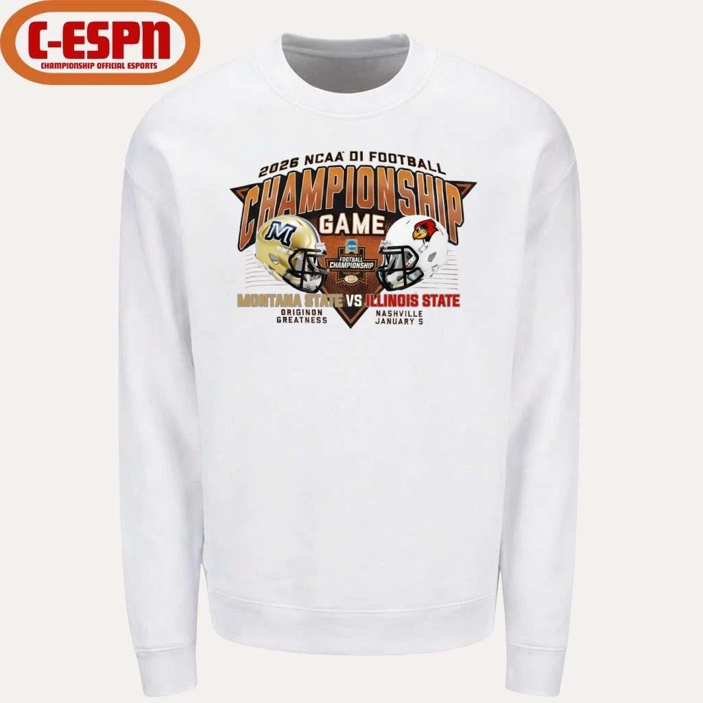 Montana State Vs Illinois State 2025-26 NCAA DI Football Championship Matchup T-Shirt