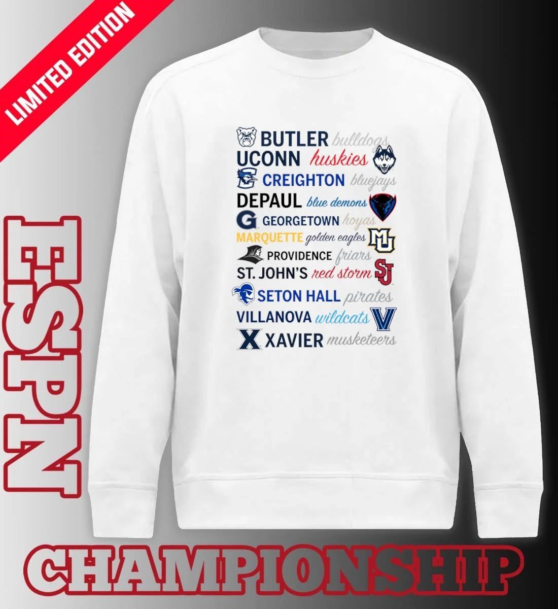 2026 Big East Conference Basketball University Teams Shirt