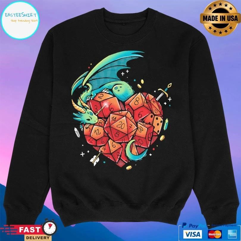 Heart Of A Gamer Dragon T-shirts