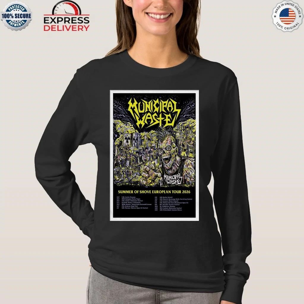 Municipal Waste Summer Of Shove European Tour 2026 Shirt