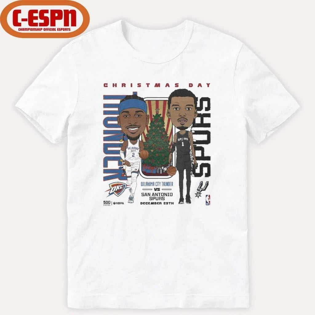 Shai Gilgeous-Alexander Vs Victor Wembanyama 2025 NBA Christmas Day Match Up Shirt