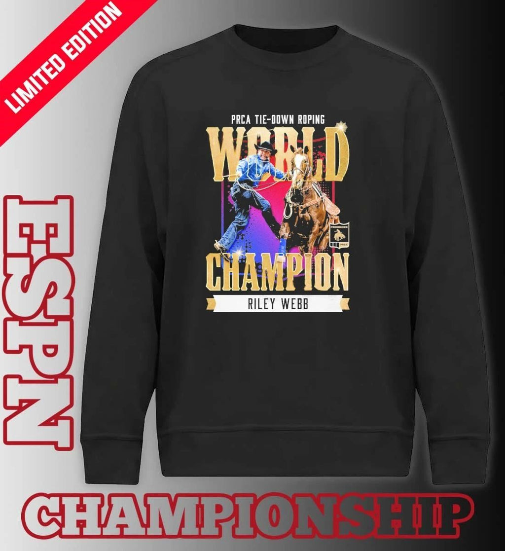 Riley Webb NFR 2025 Tie Down Champion T-Shirt
