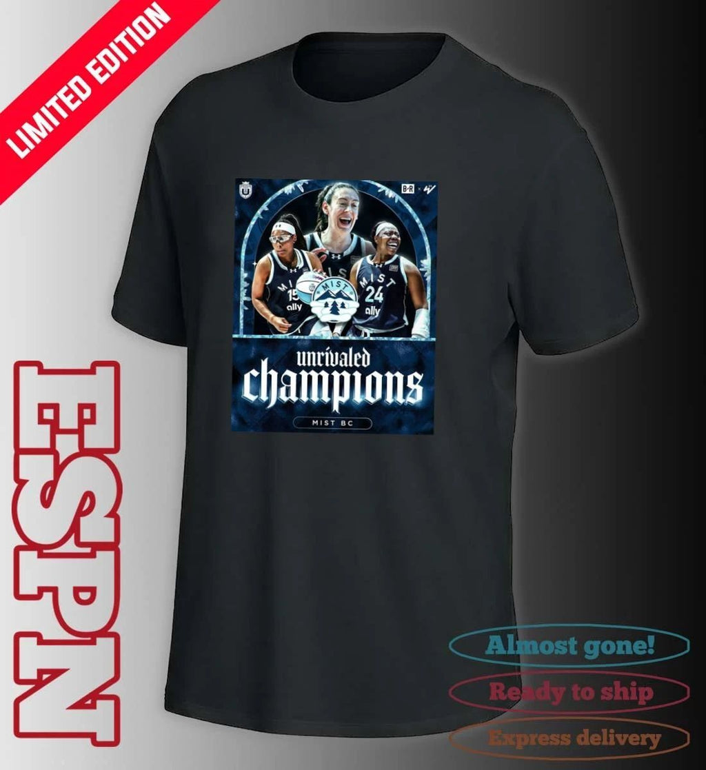 Mist BC Basketball 2026 Unrivaled Champions Poster T-Shirt