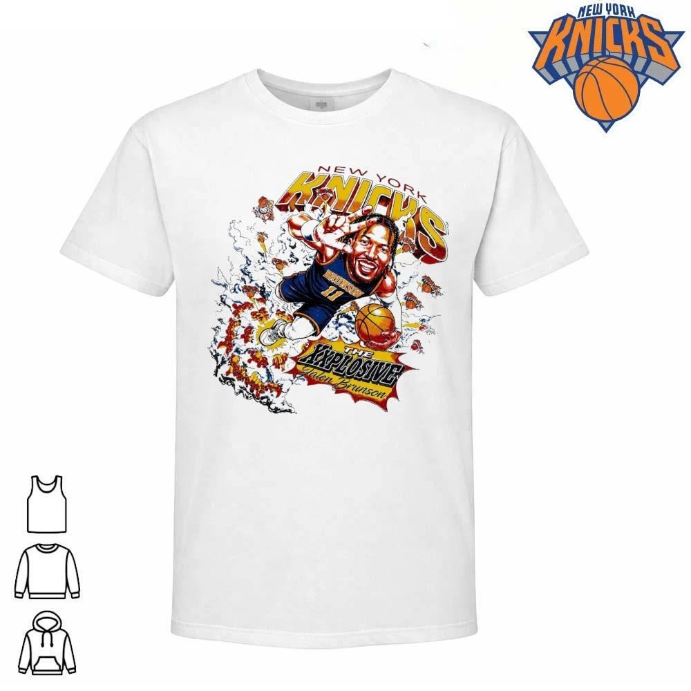 New York Knicks The Explosive Jalen Brunson Caricature Graphic NBA Finals 2026 Shirt