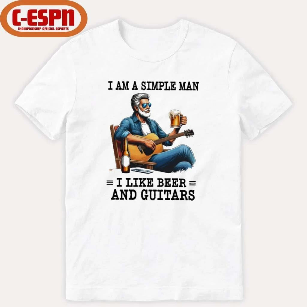 I Am A Simple Man, I Like Beer And Guitars Shirt