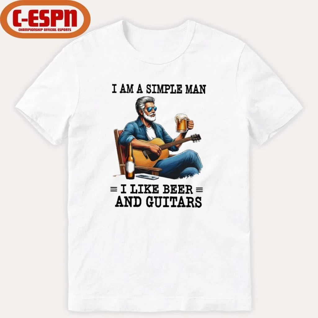 I Am A Simple Man, I Like Beer And Guitars Shirt