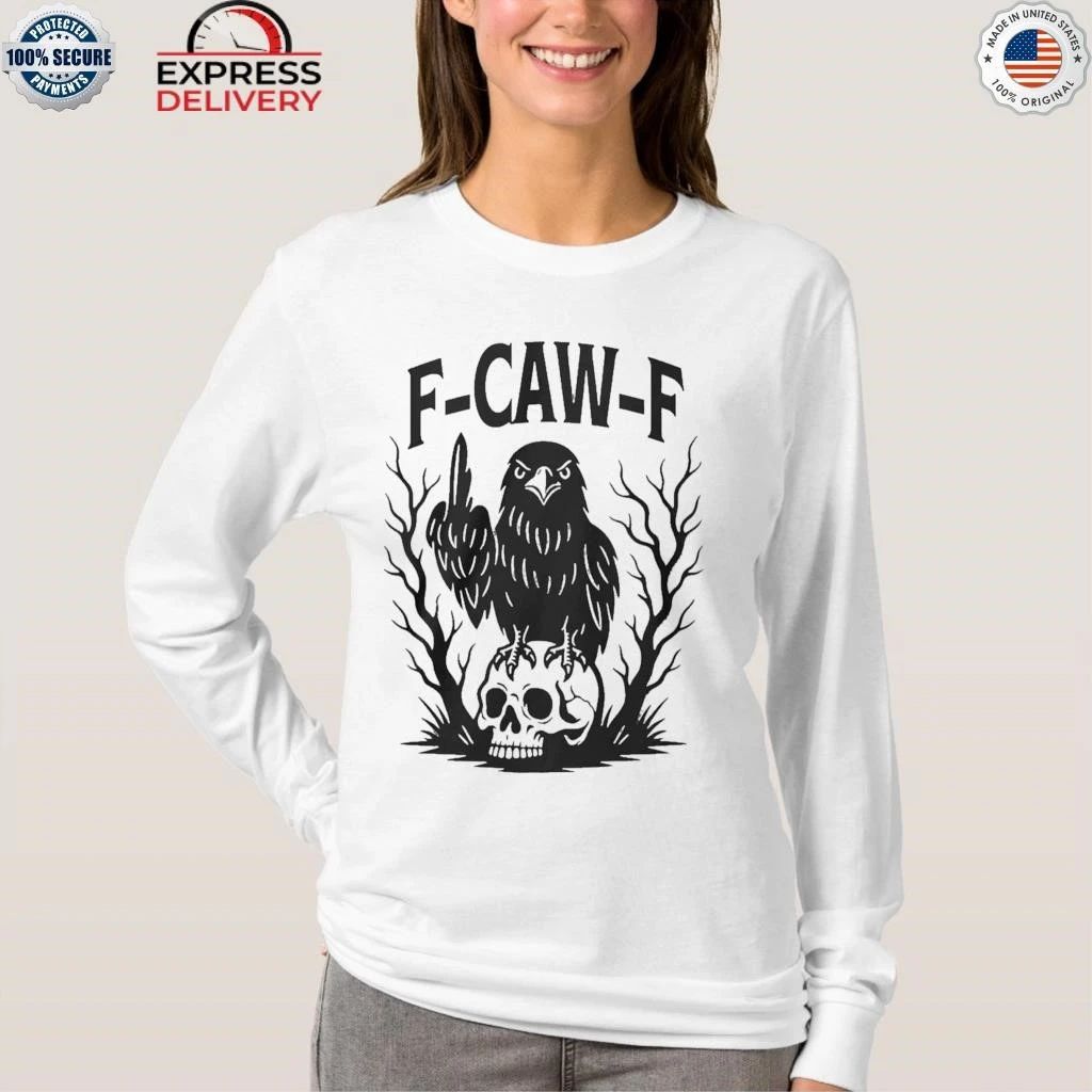 F Caw F Gothic Raven Middle Finger Shirt