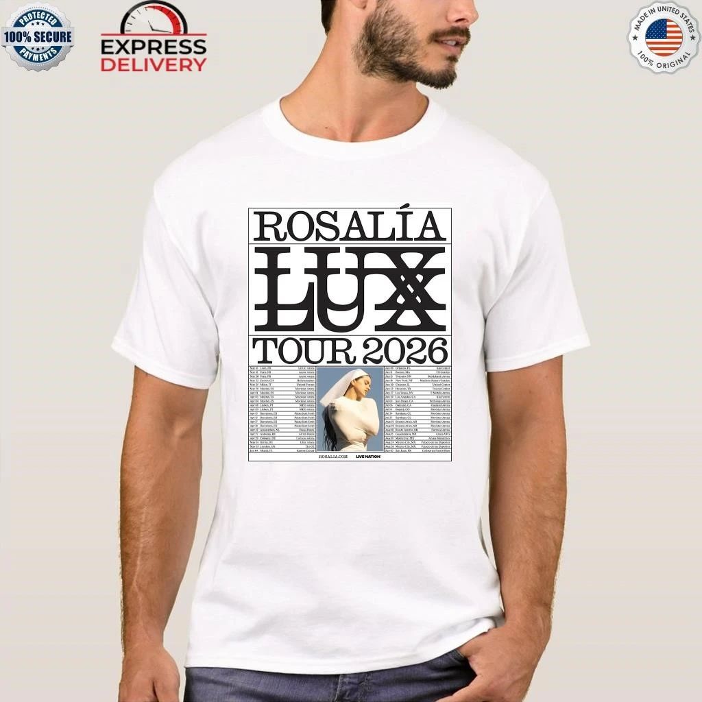 Rosalia LUX Tour 2026 Europe And UK And North American Schedule Shirt