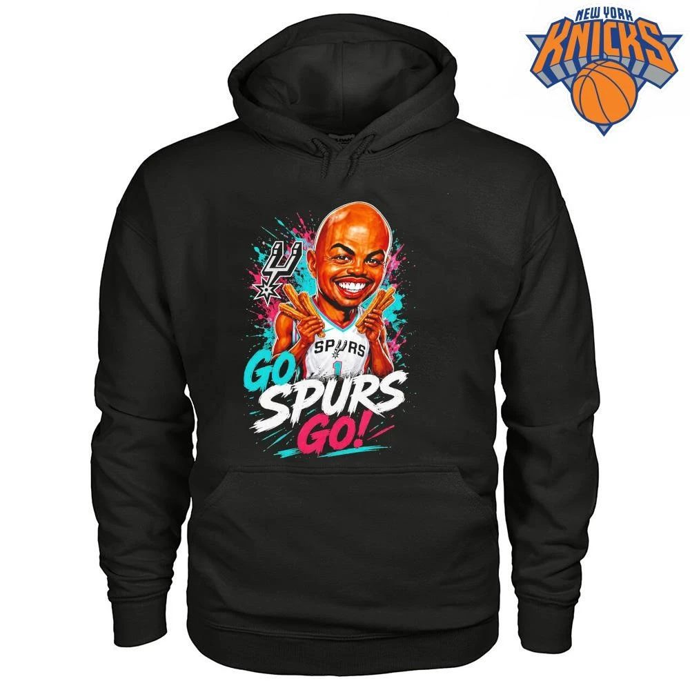 San Antonio Spurs Charles Barkley Eating Churros Go Spurs Go Cartoon Caricature NBA Finals 2026 Shirt