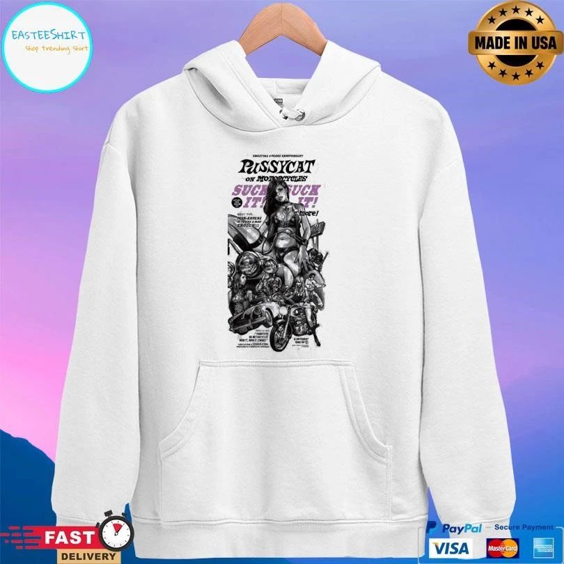 Erostika 8 Years Anniversary Pussycat On Motorcycles T-shirts