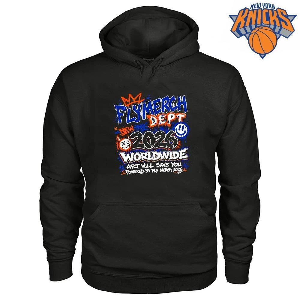 Fly Merch Dept New York Knicks 2026 Championship Graffiti Shirt