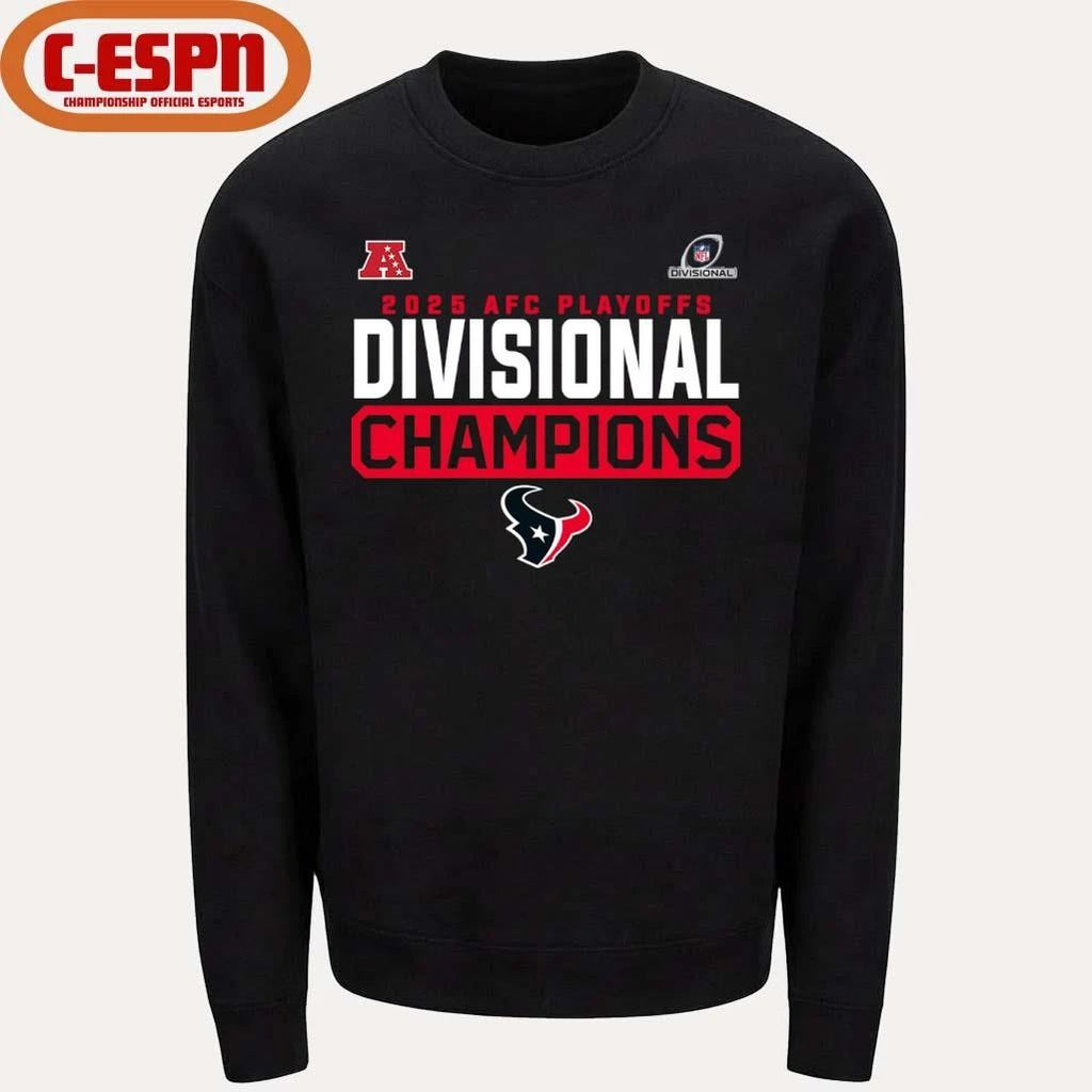 Houston Texans 2025-26 AFC Playoffs Divisional Round Champions T-Shirt