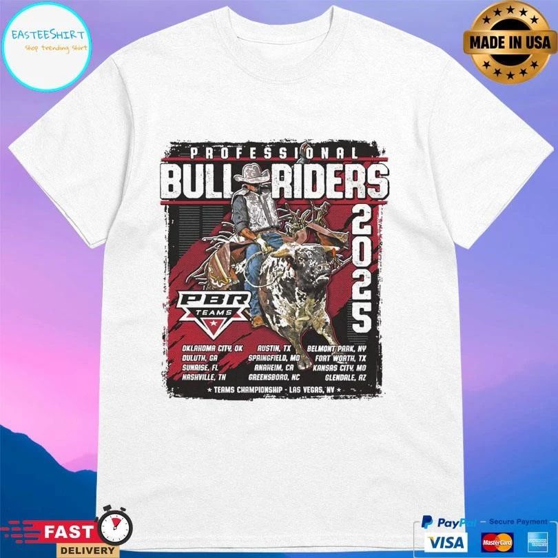 Professional Bull Riders 2025 Team Series Routing T-shirts