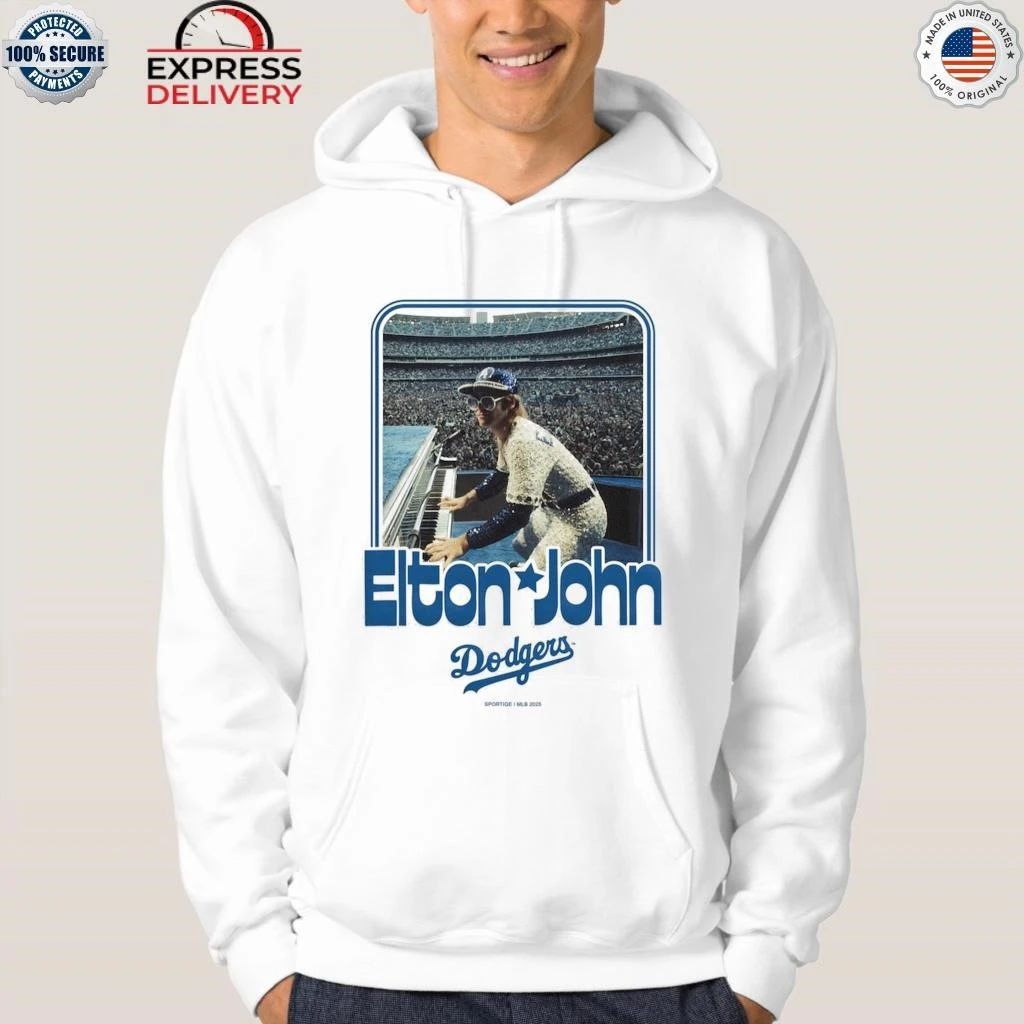 Los Angeles Dodgers x Elton John Sportiqe White Duke Shirt