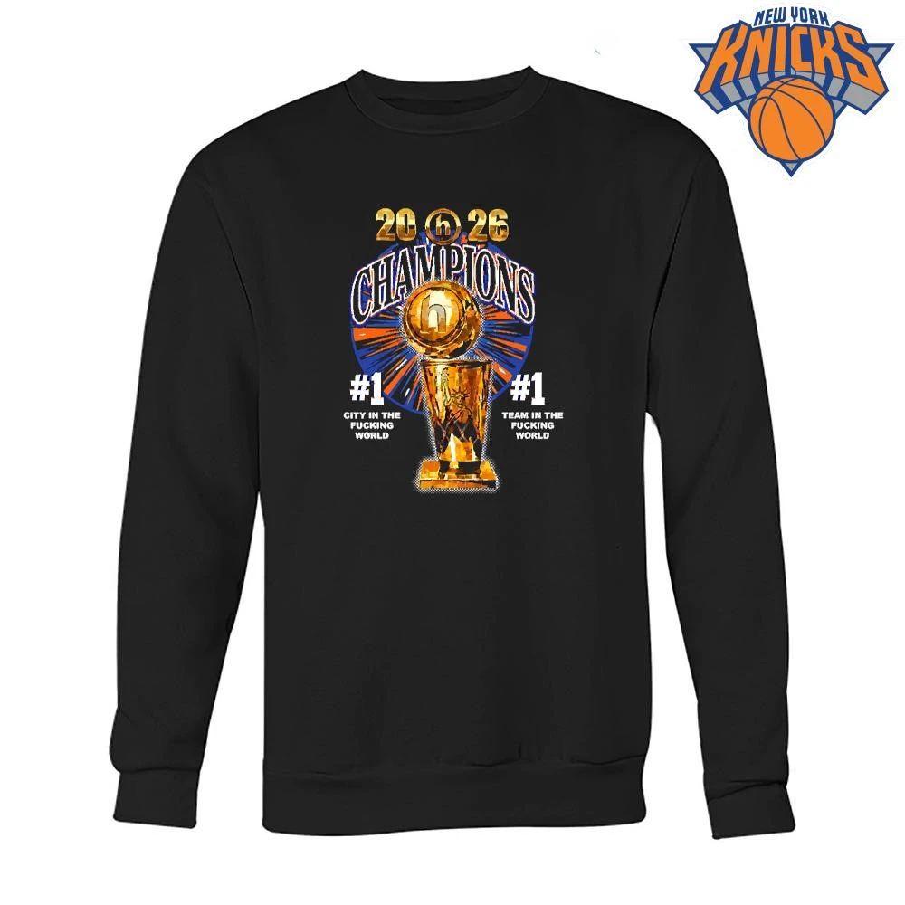 New York Knicks Champions 2026 Larry O Brien Trophy Shirt