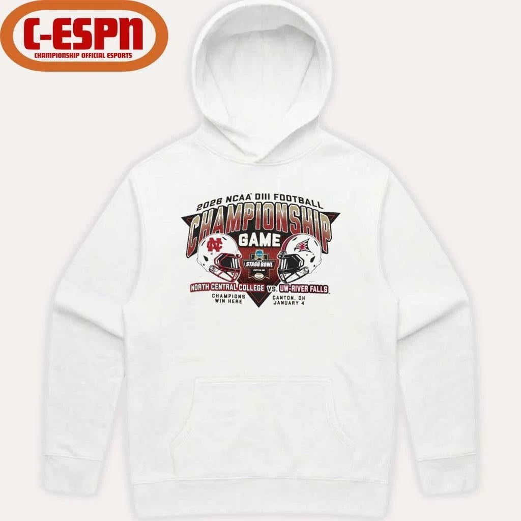 North Central college Vs UW-River Falls Division III Football Championship Game Helmet Shirt