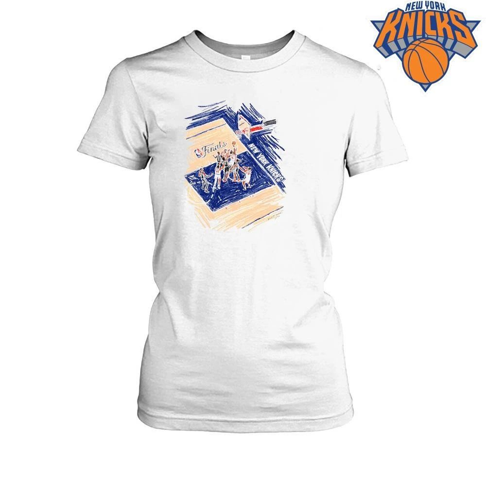 New York Knicks Finals Basketball Game Drawing New York Knicks Champions NBA 2026 Shirt