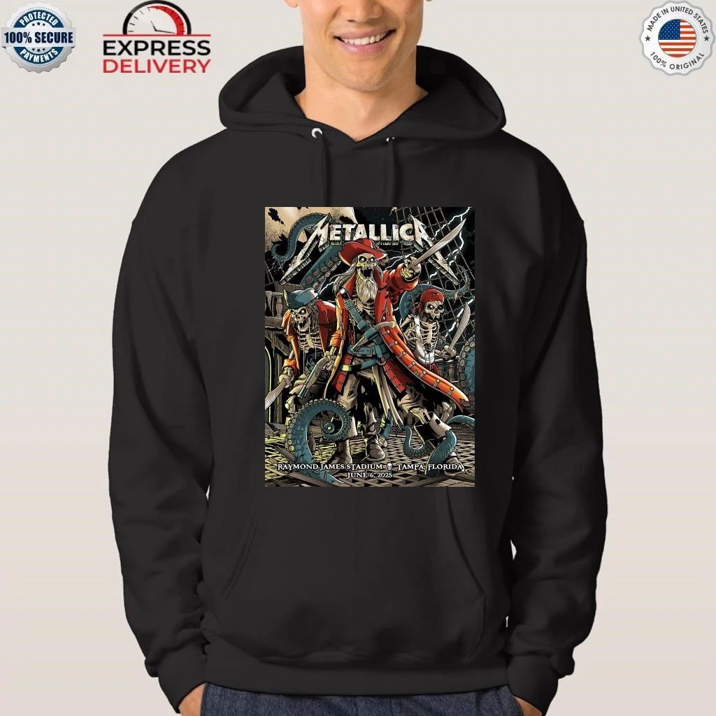 Metallica Tampa June 6, 2025 Screen Printed Concert Shirt