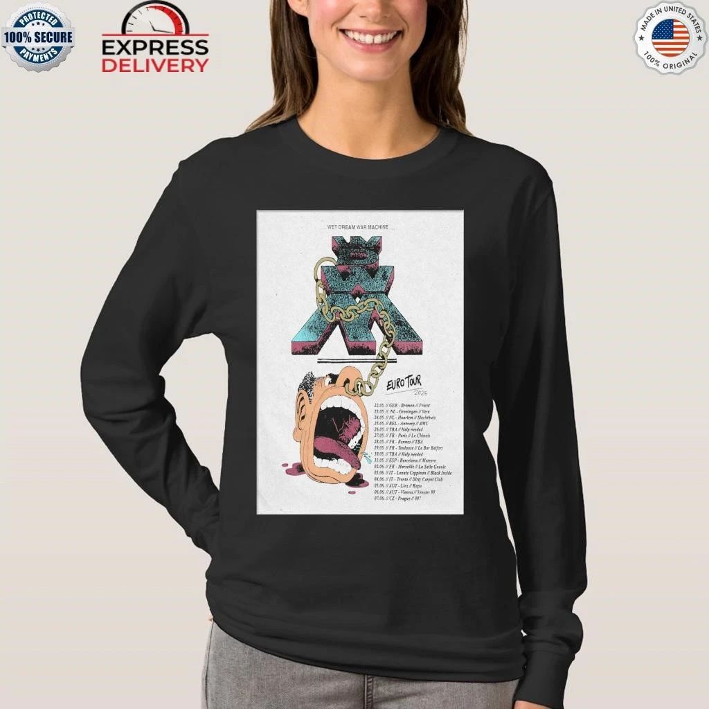 Wet Dream War Machine Euro 2026 Tour Shirt