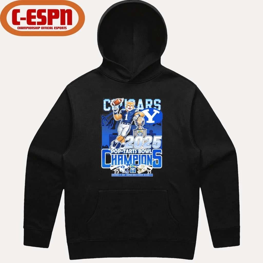 BYU Cougars Mascot 2025 Pop-Tarts Bowl Champions Shirt