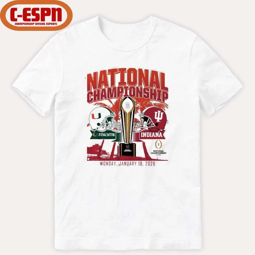 IU Vs Miami National Championship Miami, FL January 19, 2026 Shirt