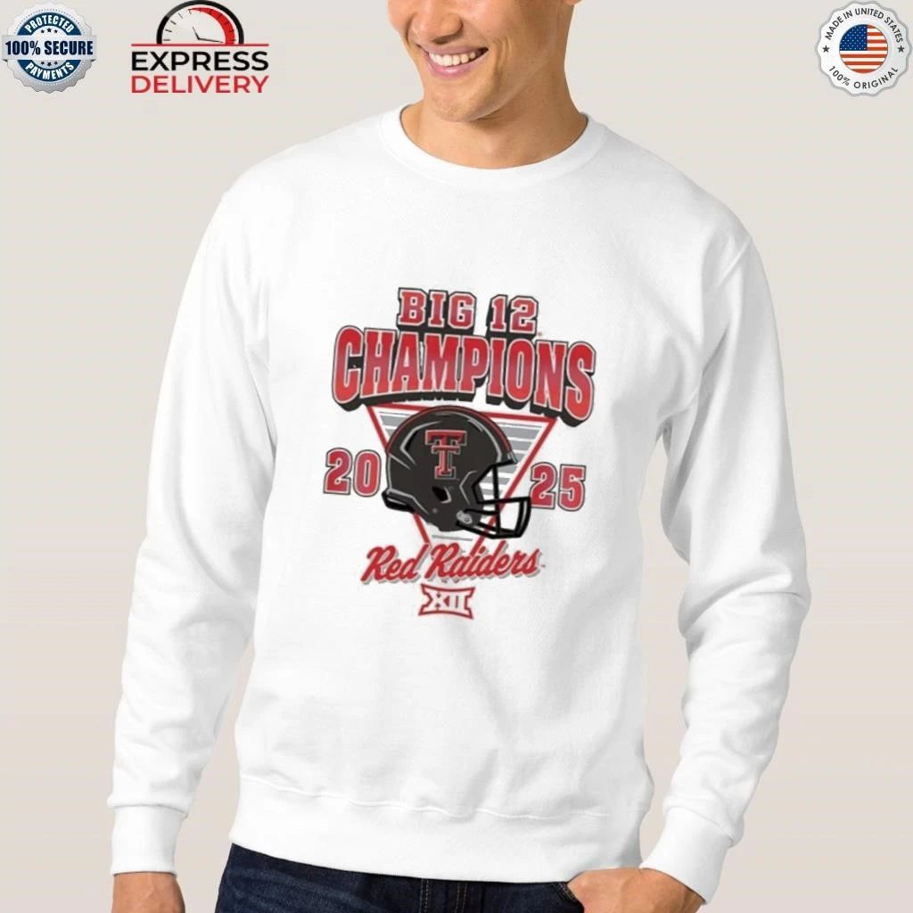 Red Raiders 2025 Big 12 Football Champions HELMET Shirt