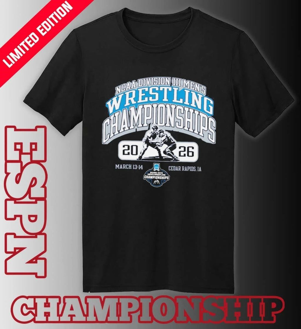 2026 NCAA DIII Wrestling Championships Cedar Rapids, IA March 13-14 T-Shirt