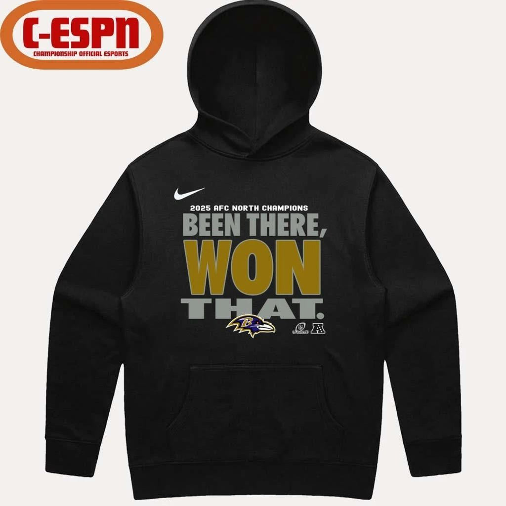 Been There, Won That Baltimore Ravens AFC North Division Champions T-Shirt