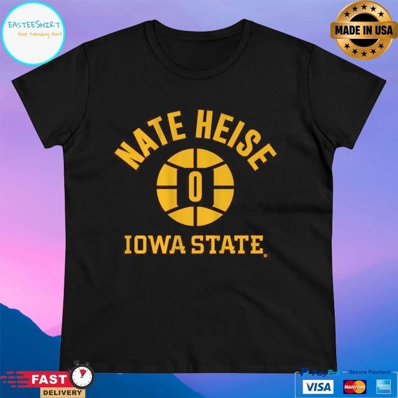 Iowa State Cyclones Men’s Basketball Nate Heise Name Number Ball T-shirt