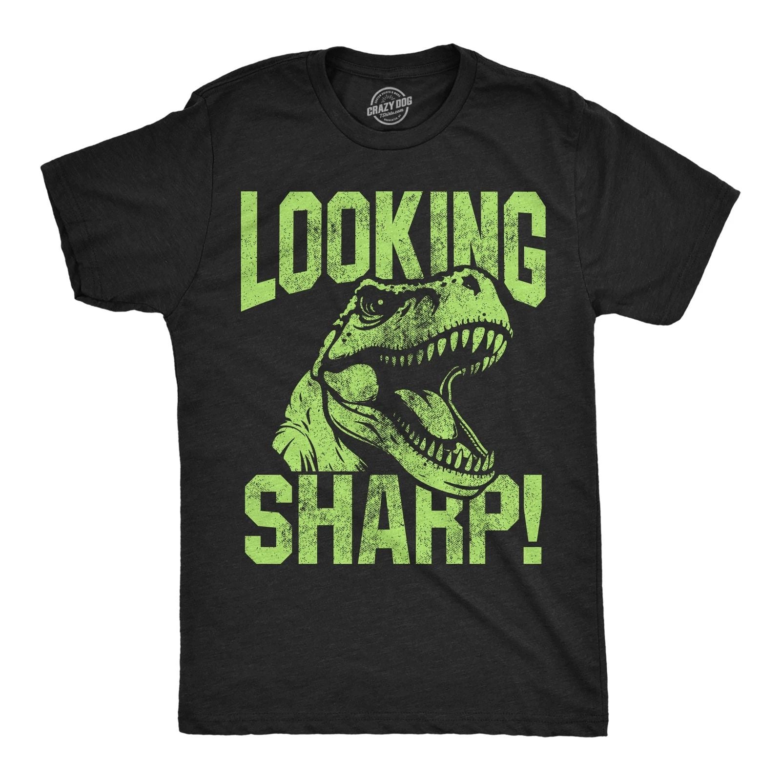 Mens Funny T Shirts Looking Sharp Sarcastic T Rex Graphic Novelty Tee For Men