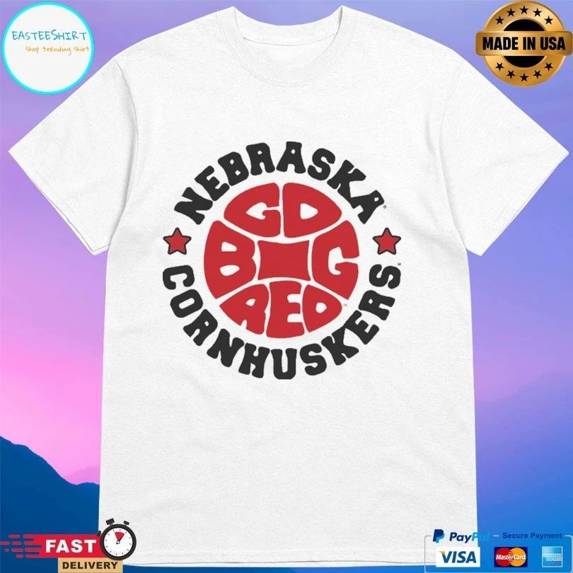 Nebraska Cornhuskers Big Red Basketball 1970s Logo T-shirts