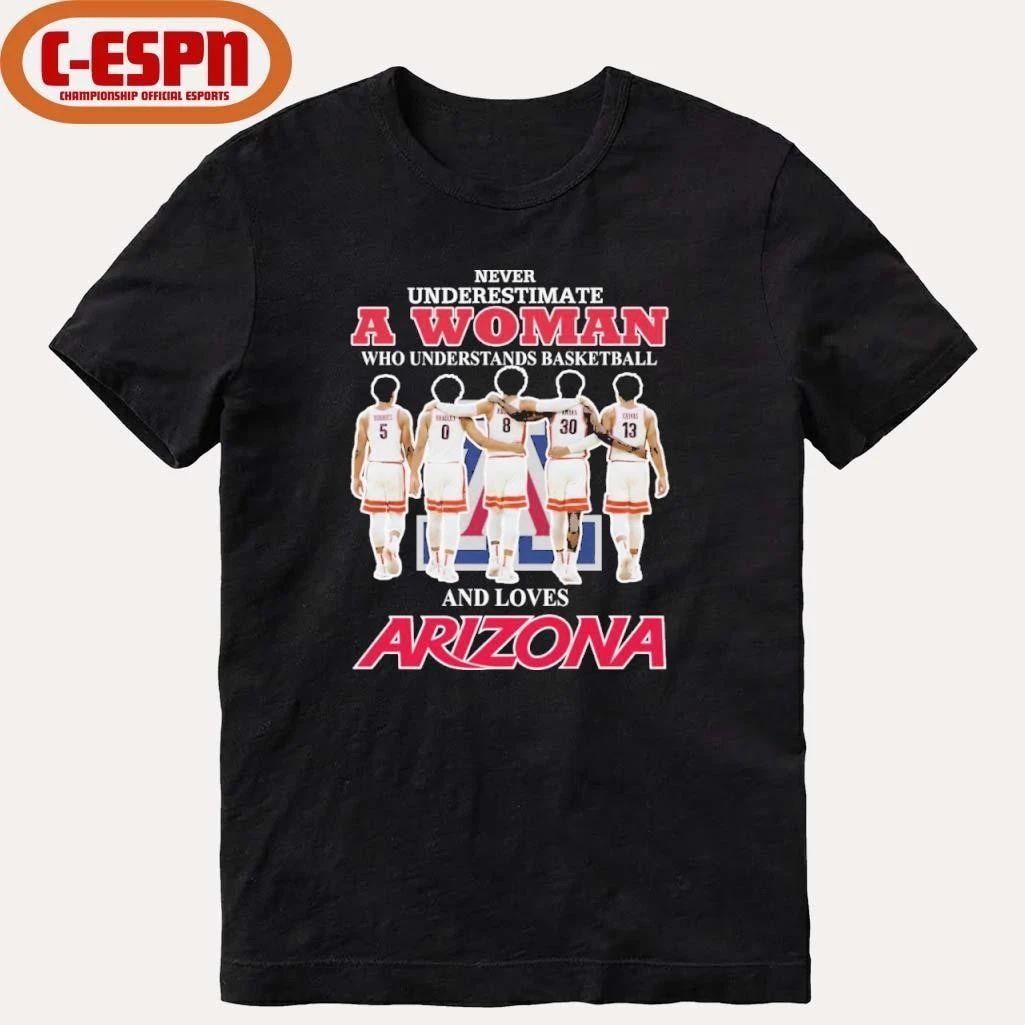 Never Underestimate A Woman Who Understands Basketball And Loves Arizona Men’s Basketball Shirt