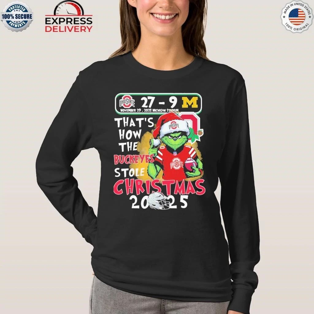 Grinch That’s How The Buckeyes Stole Christmas 2025 Shirt