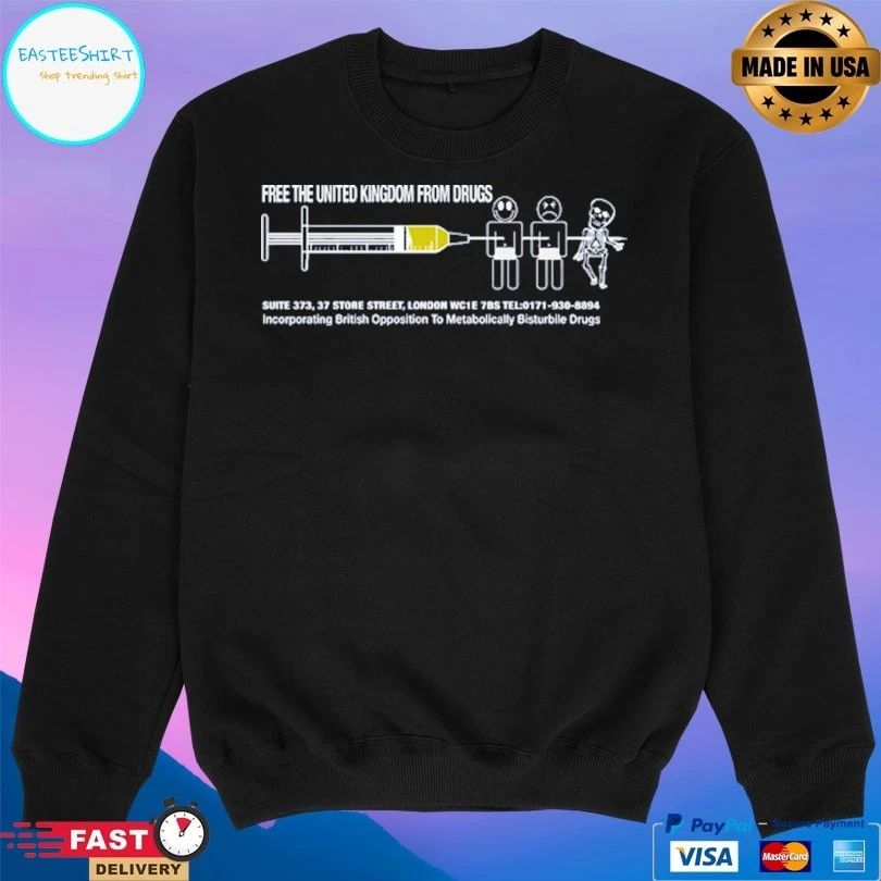 Free The United Kingdom From Drugs Suite 373 37 Store Street London Wc1e 7bs T-shirt