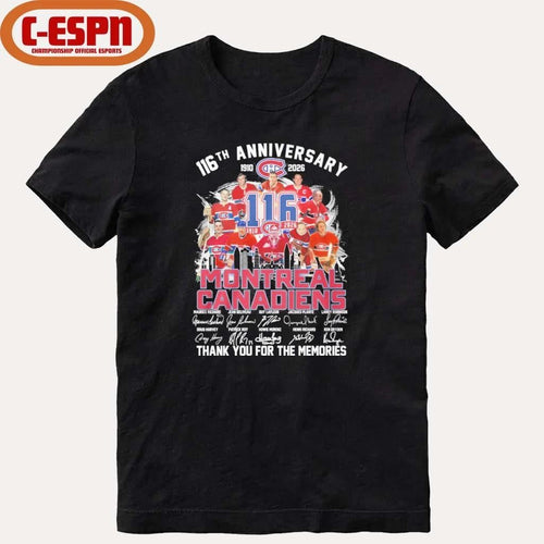 116th Anniversary 1910-2026 Montreal Canadiens Team Hockey Signatures Shirt