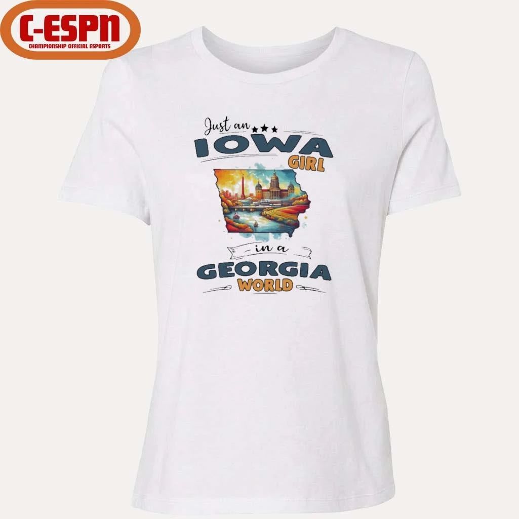 Just An Iowa Girl In A Georgia World Retro Shirt