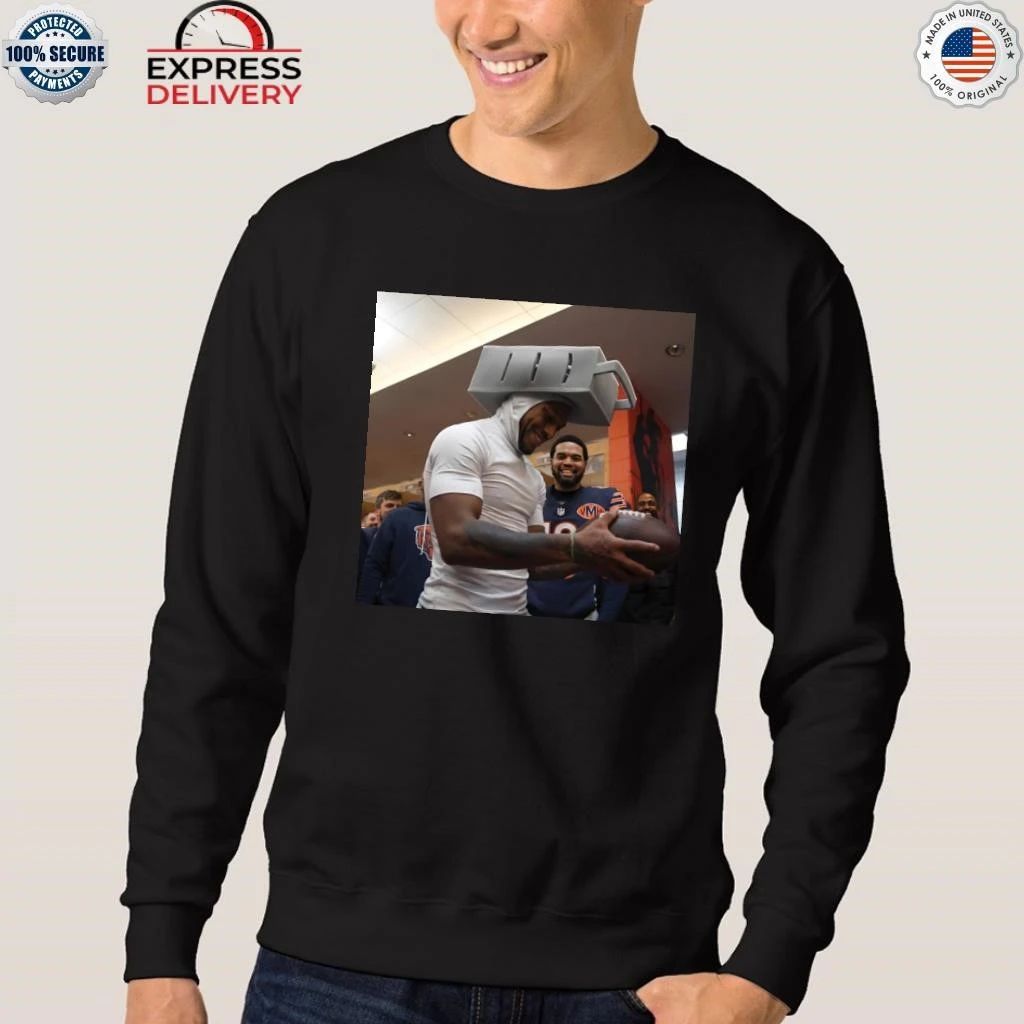 DJ Moore Wore A Cheese-grater Hat Shirt