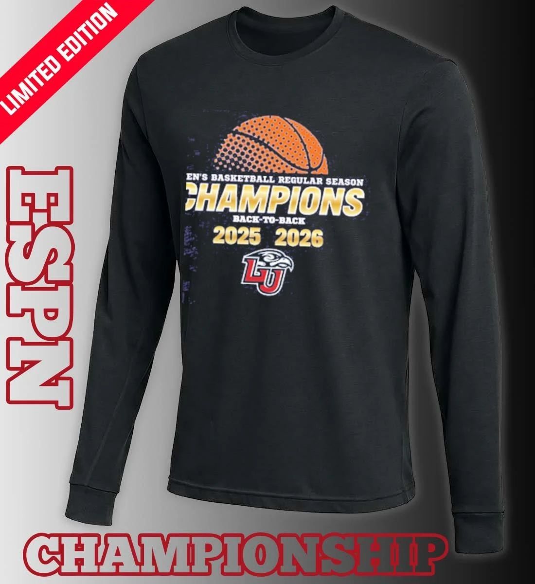 Liberty Men’s Basketball C-USA Back to Back Regular Season Champions T-Shirt