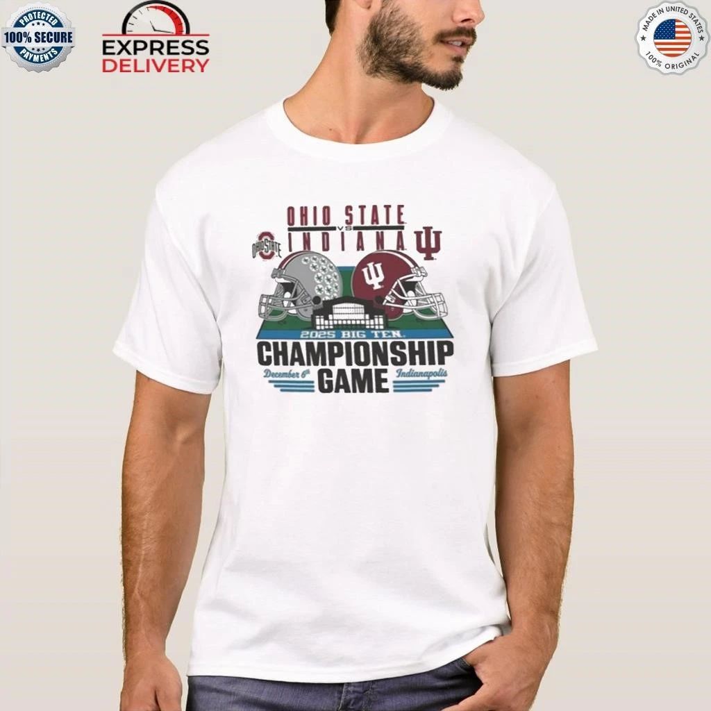 Buckeyes Vs Hoosiers 2025 Big Ten Championship Game Helmet December 6th Indianapolis Shirt