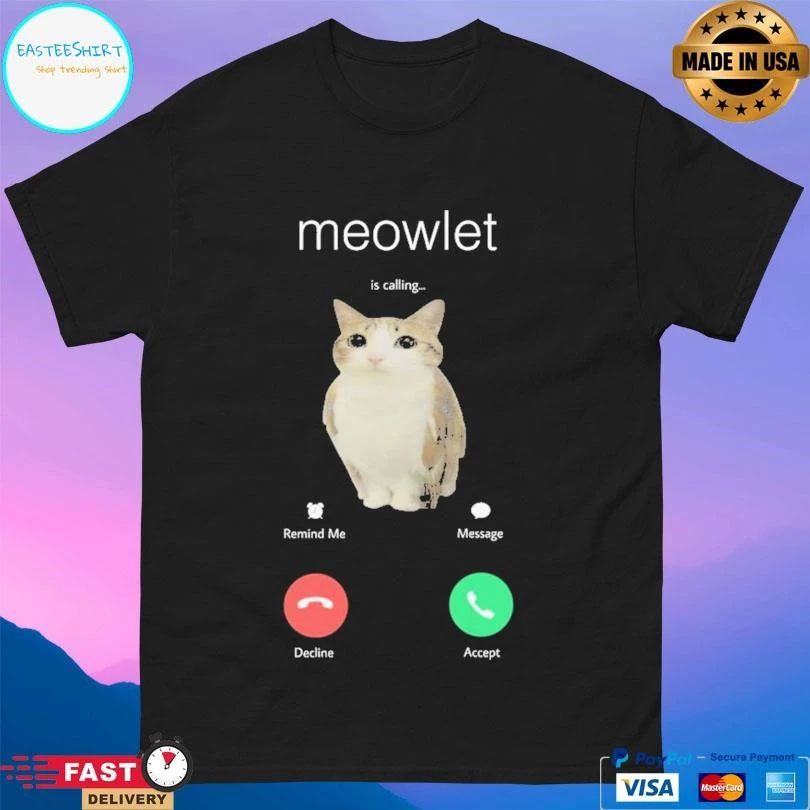 Meowlet Is Calling Remind Me Message Decline Accept T-shirts