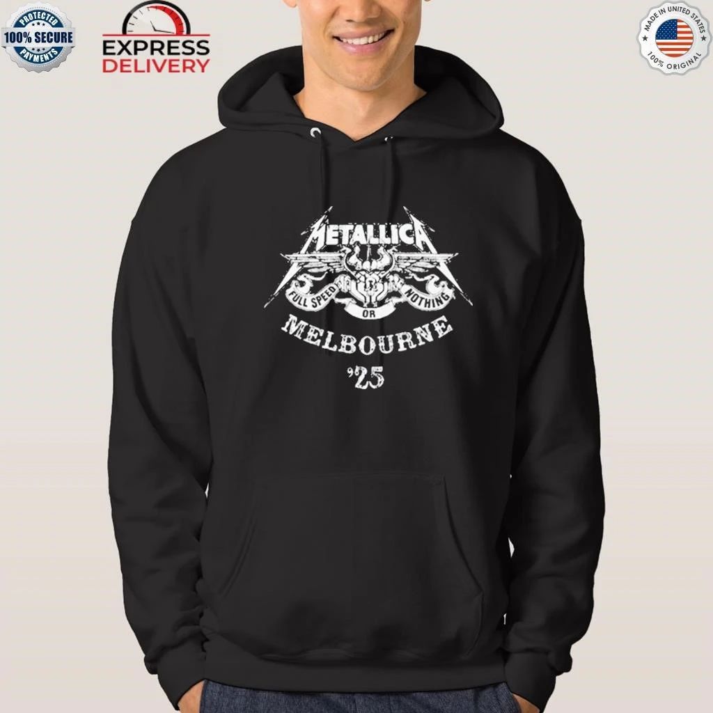 Metallica M72 Melbourne Full Speed Or Nothing Show On November 8 2025 Shirt
